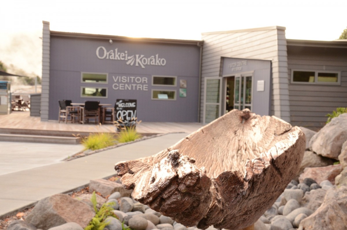 Receive a warm welcome at the Orakei Korako Visitor Centre